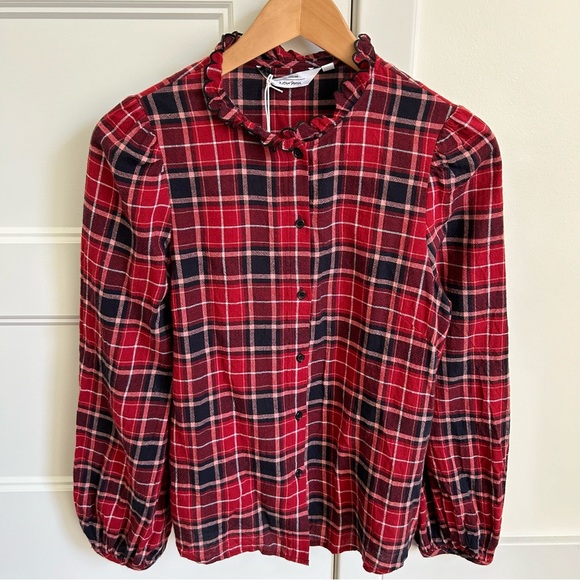 & Other Stories Plaid Ruffle Shirt - Picture 3 of 8
